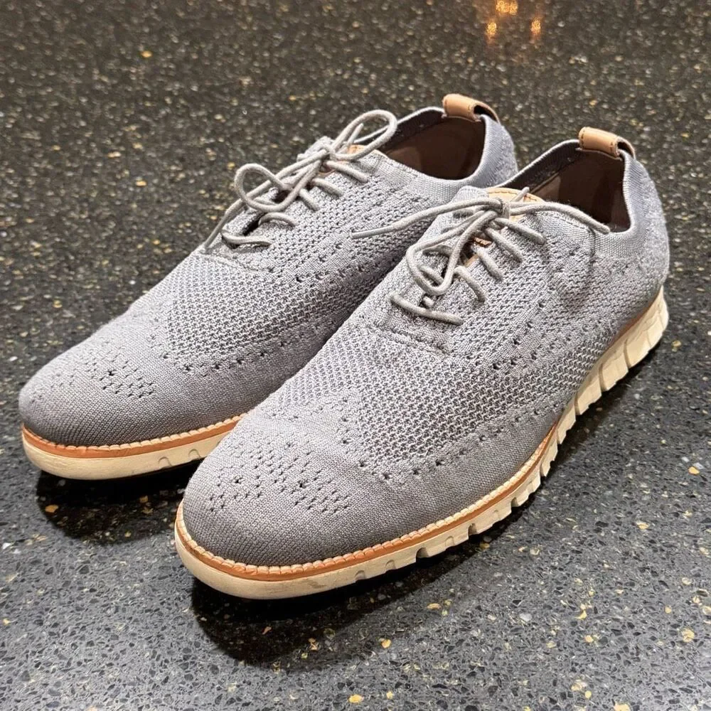 Cole Haan ZeroGrand Ironstone Stitchlite Wingtip Oxfords. Size 10.5